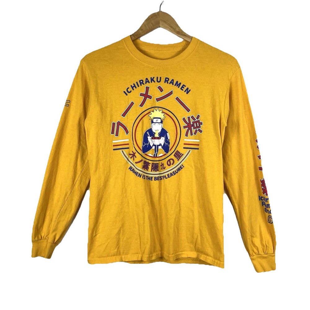 Naruto Shippuden Ramen T-Shirt Men’s Small Ripple Junction Long Sleeve Ichiraku